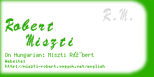 robert miszti business card